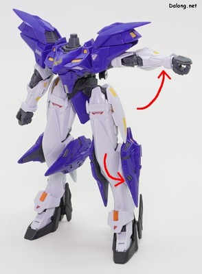 Club G Gundam Griepe - 상체를 교체 결합 후, 팔과 다리 부분은 위와 같이 가변합니다.