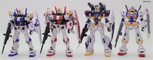 Club G Gundam G07 - 클럽G로 발매된 HGUC 건담 4/5/6호기와 함께.