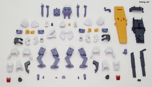 HG 1/144 Dガンダムセカンド - 余剰パーツがかなり多いですね。