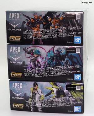 RG 윙 건담 제로 (EW) -APEX LETENDS(TM) Valkyrie Ver.- - APEX LEGENDS 콜라보 3종 박스 단체샷