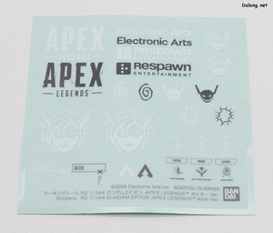 RG Gundam Epyon -APEX LEGENDS(TM) Alter Ver.- - Included Alter-exclusive seals