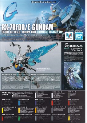 Osaka Expo RX-78F00/E Gundam (EX-001 G.L.R.S.S. Feather UNIT) Chemical Recycle Ver. - Manual (1/10)