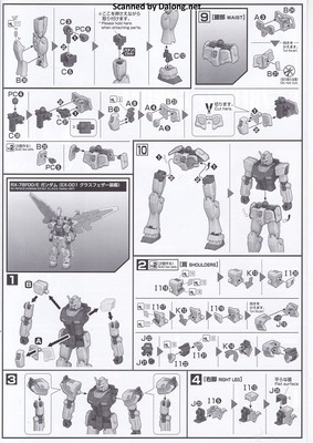 Osaka Expo RX-78F00/E Gundam (EX-001 G.L.R.S.S. Feather UNIT) Chemical Recycle Ver. - Manual (6/10)