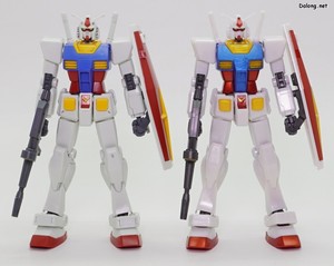 HGUC RX-78-2 Gundam [Metalic Gloss Injection] - Alongside the standard HGUC RX-78-2 Gundam [Revive].