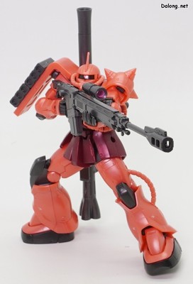 HG Char Aznable's Zaku II [Metalic] - Rifle shooting pose (1/3)