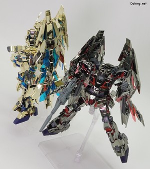 HGUC 유니콘 건담 3호기 페넥스 (디스트로이 모드) 골드 & 실버 세트 - 골드 & 실버 코팅 커플샷 (3/3)