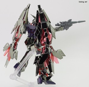 HGUC 유니콘 건담 3호기 페넥스 (디스트로이 모드) 골드 & 실버 세트 - 실버 코팅 액션 포즈 (4/4)
