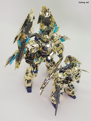 HGUC 유니콘 건담 3호기 페넥스 (디스트로이 모드) 골드 & 실버 세트 - 일반판 MG 페넥스와 함께. 밝은 코팅 색감이 유사합니다. (2/2)