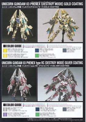 HGUC 유니콘 건담 3호기 페넥스 (디스트로이 모드) 골드 & 실버 세트 - Manual (2/10)