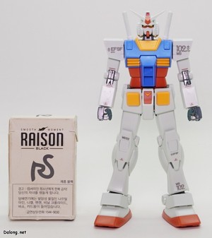 MG RX-78-2 Gundam (Perfect Gundam Ver.)[Anime color] - Size comparison with a cigarette pack