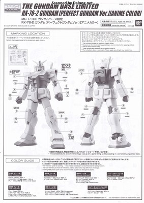 MG RX-78-2 Gundam (Perfect Gundam Ver.)[Anime color] - Manual (1/8)