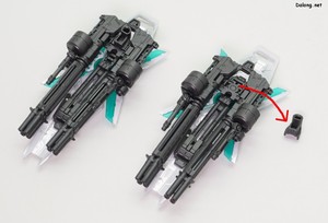 Gundam Base Unicorn Gundam (Final Battle Ver.) [Special Coating] - 실드 + 개틀링은 스탠드용 조인트 파츠를 제거하고 팔뚝에 장착할 수 있습니다. (1/2)