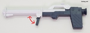 1/144 Option Parts Set Gunpla 19 (Fin Funnel) - 바주카의 손잡이는 가동식입니다.