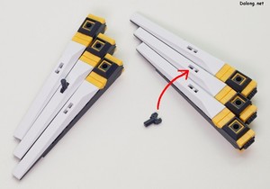 1/144 Option Parts Set Gunpla 19 (Fin Funnel) - 핀 판넬을 위와 같이 연결하고 조인트 파츠를 중앙에 추가할 수도 있습니다.