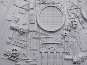 PG 1/72 Millennium Falcon - 특히 뒷부분 커버의 디테일에는 레이저 가공이 많이 들어간 듯 몰드의 완성도가 굉장하네요. (1/2)