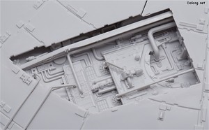 PG 1/72 Millennium Falcon - 하부의 벌어진 틈새부의 근접 디테일샷. (5/6)