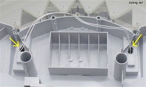 PG 1/72 Millennium Falcon - 앞/뒤의 랜딩기어용 LED의 배치. (2/2)