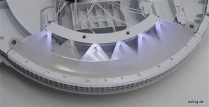 PG 1/72 Millennium Falcon - 메인스러스터용으로는 6개의 LED가 배치되는데, 광원 분산용 특수 투명 파츠를 이용하여 그럴듯 하게 분산됩니다. 다만 제 경우 운이 나빴는지 LED 1개가 불량이라 불이 안들