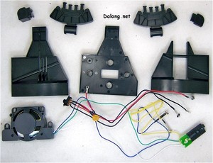 PG Yamato - 전원연결부가 있는 왼쪽 스탠드지지대의 부품도