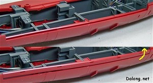 PG Yamato - 날개 커버도 존재합니다. 날개를 펼 때는 아래쪽에 슬라이드식으로 커버를 아래로 내리고, 반대로 날개를 안펼 때는 위로 올려서 가리게 되어 있습니다. 역시 PG급.