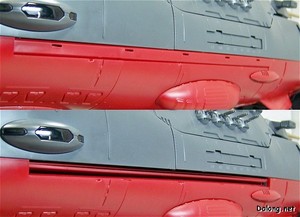 PG Yamato - 날개 커버의 개폐. 손가락 만으로은 열고 닫기 힘듭니다.