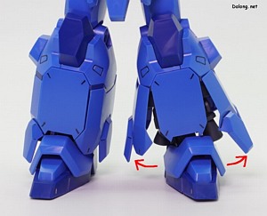 HGUC Gustav Karl Type-00 - 다리 장갑을 양쪽으로 전개하는 기믹이 생겼네요. 내부 스러스터 노출 및 방열을 위해 00형에 추가된 설정입니다. 다만 전개 구조가 약간 불편하게 되어 있어서, 연습과 요령이 좀