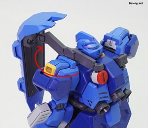 HGUC Gustav Karl Type-00 - 플렉시블 실드의 전개 가동부가 약간 뻑뻑해서, 가동시 파손에 주의해야할 듯 합니다.