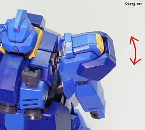 HGUC Gustav Karl Type-00 - 어깨 관절 구조상 전후가동폭이 좁습니다.