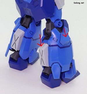 HGUC Gustav Karl Type-00 - 무릎 관절을 연장하고 종아리 장갑을 내려서, 무릎 가동범위를 확장할 수 있습니다. (1/2)