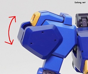 HGUC Gustav Karl Type-00 - 파란색 어깨장갑부분도 가동됩니다.