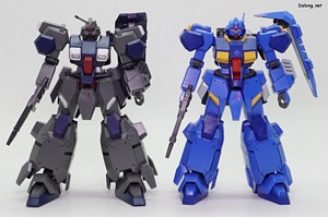 HGUC Gustav Karl Type-00 - HGUC 구스타프 칼 [유니콘 버전]과 함께. 디자인이 비슷해보이지만, 95% 이상의 외장 디자인이 변경되었습니다. (1/2)