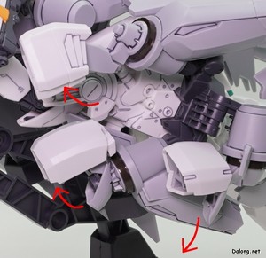 HGUC Alyzeus - 나머지 다른 스러스터는 위와 같이 조정합니다.