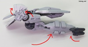 HGUC Alyzeus - 그 다음 팔부분을 위와 같은 형태로 정리해줍니다.