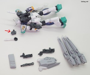 HGUC Alyzeus - 판넬을 제거하고 백팩 파츠를 교체하여 소체를 만들 수 있습니다.