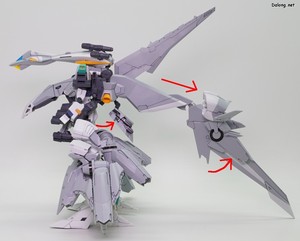 HGUC Alyzeus - 스테빌라이저를 뒤쪽으로 연장하고, 리어스커트를 살짝 들어올립니다.