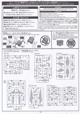 HGUC Xi Gundam (Mobile Suit Gundam Harthaway the Sorcery of Nymph Circe) - Manual (2/24)
