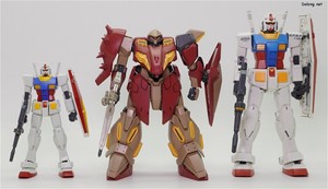HGUC Messer Type-M01 (Gawman Use) - HGUC 및 MG 건담과의 크기 비교 1/144 중에서는 대형 킷입니다.