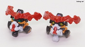 HG GQuuuuuuX (Endymion Unit Awakened) - 기존의 지쿠악스 머리 (좌측)과의 비교. 머리는 뿔을 제외하면 전부 신규조형인데, 눈을 제외하면 거의 비슷한데요.