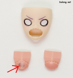 Arca Nadea Gii - 구멍이 달린 입으로 교체한 후, 브레스 이펙트 파츠를 끼울 수 있습니다.