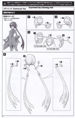 Frame Arms Girl Stylet Swinsuit Blue Impulse Color Ver. - Manual (6/20)