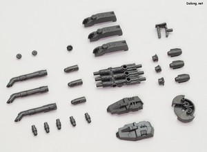 Frame Arms Girl Greifen Barracuda - 이 킷에 추가된  웨폰 유닛 43 엑스 캐논 의 파츠 구성. 이렇게 총 2세트가 들어있습니다. (1/2)