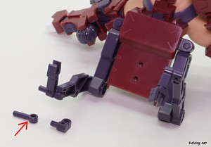 Frame Arms Girl Kagutsuchi Otsu Fencer - 파성추는 보조파츠를 추가하여 등에 달린 서브암에 고정할 수도 있습니다.