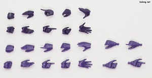 Megami Device Asra Ninja Kaname Shadow Edition Full Package - 두 킷의 손이 합쳐진만큼 손이 굉장히 많네요.