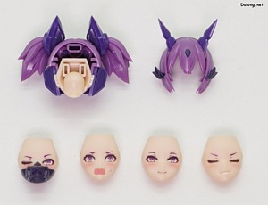 Megami Device Asra Ninja Kaname Shadow Edition Full Package - 4가지 표정의 얼굴로 교체할 수 있습니다.