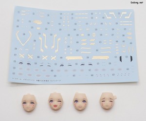 메가미 디바이스 아수라 궁병 키즈나 섀도우 에디션 풀패키지 - 습식데칼과 별도 포장된 얼굴들