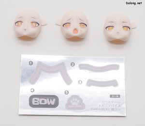Megami Device Puni Mofu Gin Lang - 별도 포장된 얼굴과 스티커