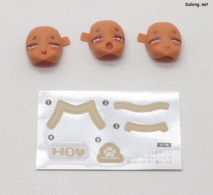 Megami Device Puni Mofu Kin Xiao - 별도 포장된 얼굴과 스티커