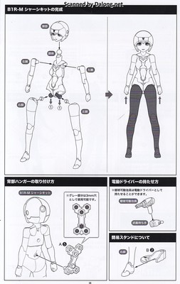 Megami Device B1R-M Chasis Kit Skin color B - Manual (9/10)