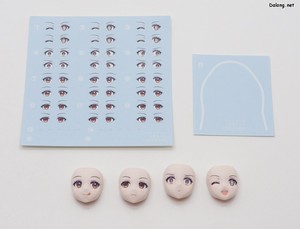 白雪ちゃん - 水転写デカール及び別梱包の顔パーツ