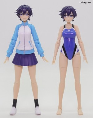 창채소녀정원 사오토메 루이 (토오 고교 경영수영복) - 사오토메 루이 (모모사쿠라 고등학교 체육복)과 함께.